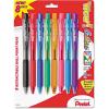 Pentel Products – Pentel – WOW! Ballpoint Retractable Pen, Assorted Ink, Medium, 8 per Pack – Sold As 1 Pack – Triangular barrel. – Latex-free comfort grip. – Tip advances from back and retracts from side. – Metal tip increases durability. –