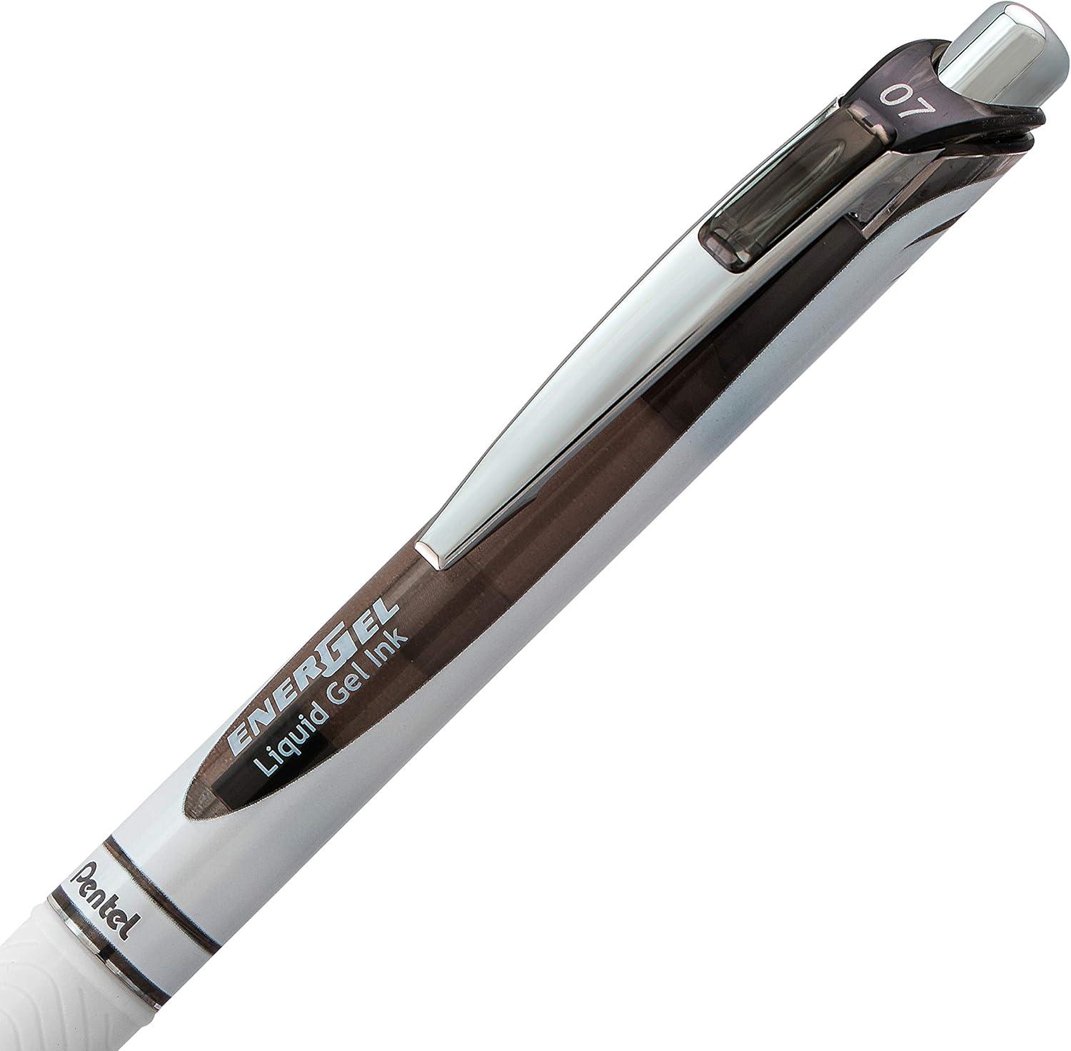 image:imagePentel EnerGel Pearl Deluxe RTX Retractable Liquid Gel Pen 07mm Accent Blue Ink 2 Pack BL77WBP2CBlack