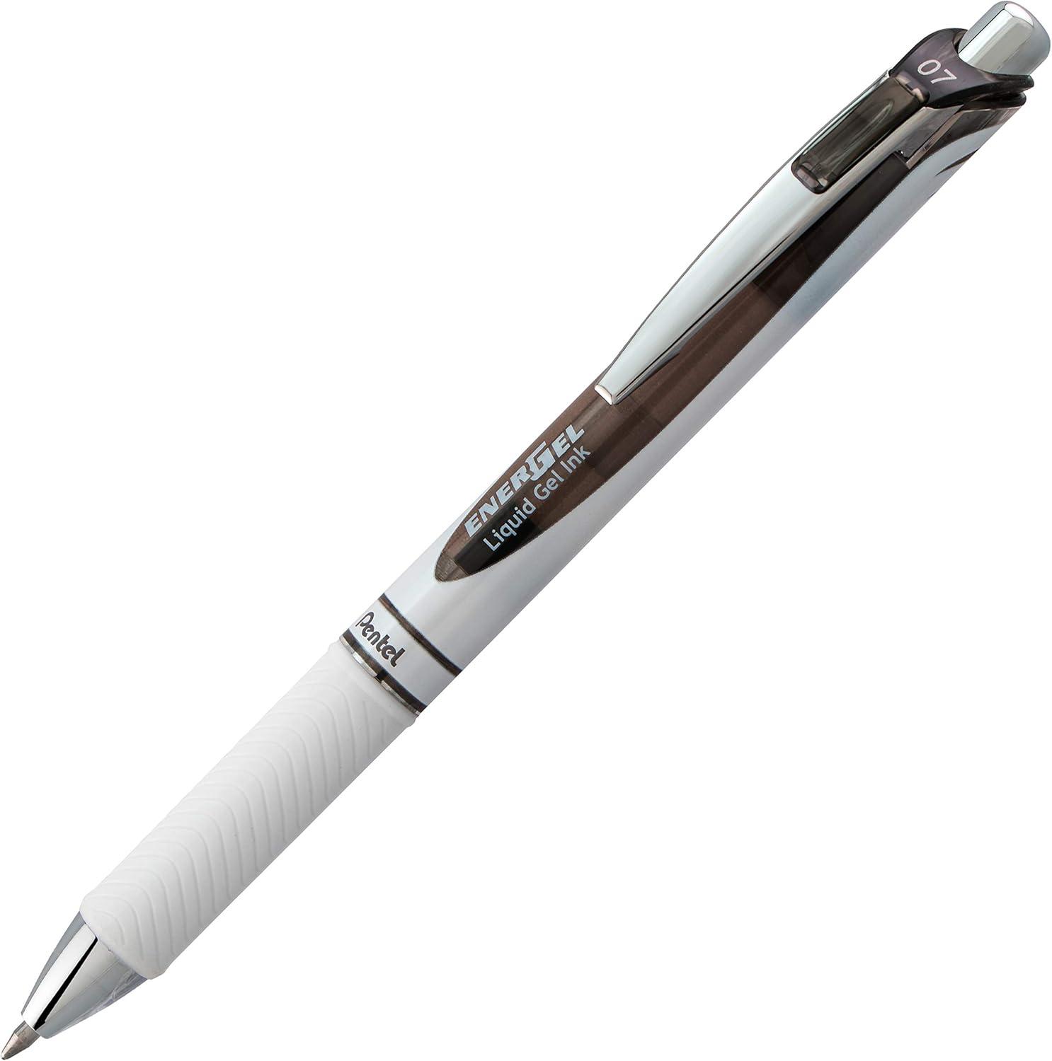image:imagePentel EnerGel Pearl Deluxe RTX Retractable Liquid Gel Pen 07mm Accent Blue Ink 2 Pack BL77WBP2CBlack