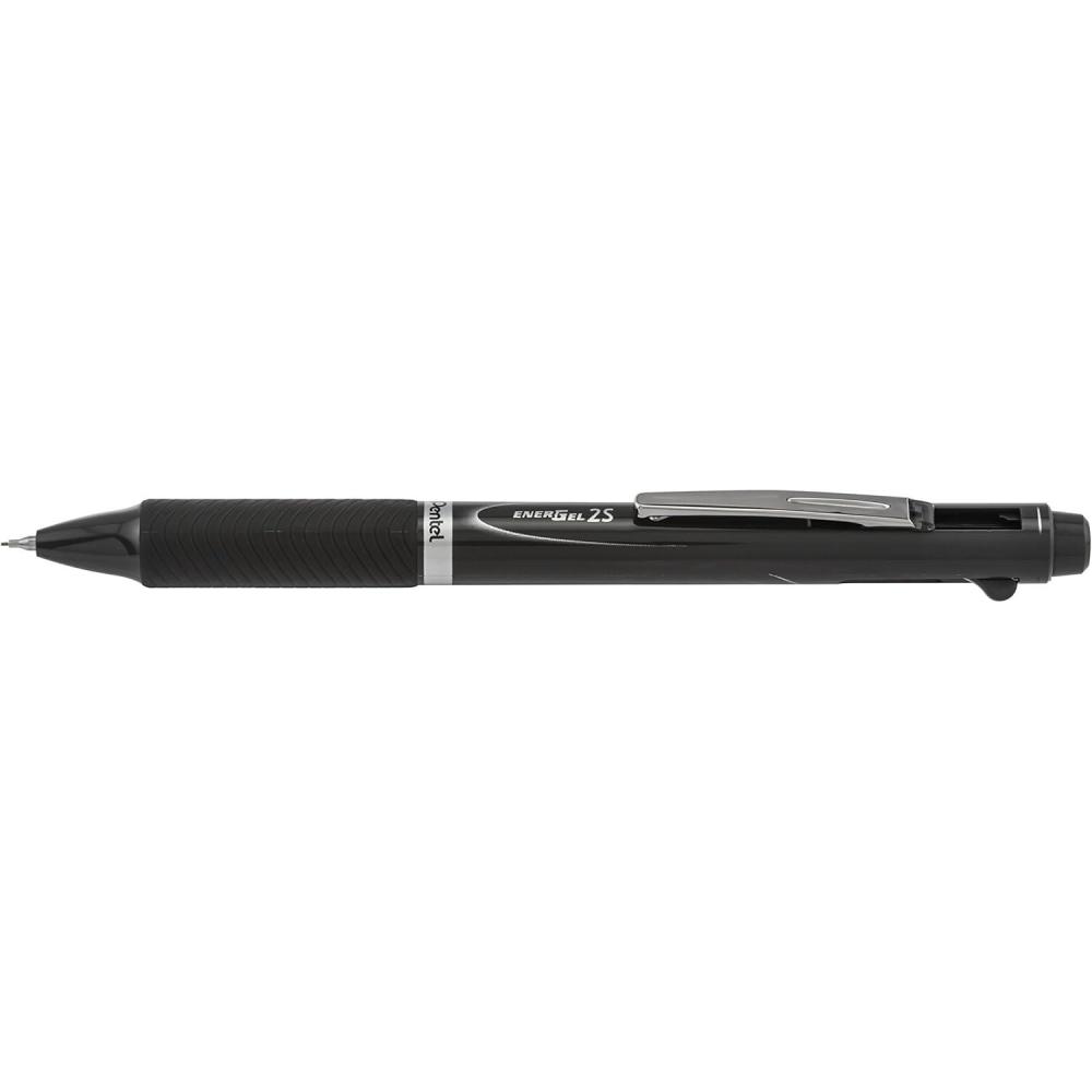 image:imagePentel EnerGel 2S MultiFunction 2Ink Pencil 05mm Fine Line BlackRed Ink05mm Pencil White Barrel BLW355WGray