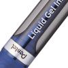 Pentel ENER-GEL Deluxe Liquid Gel Pen, Bold Line, Metal Tip, Black Ink, Box of 12 (BL60-A)(Blue)
