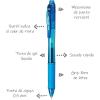 Pentel EnerGel-X Retractable Liquid Gel Pen (0.5mm) Needle Tip, Fine Line, Sky Blue Ink, Box of 12 (BLN105-S)