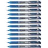 Pentel ENER-GEL Deluxe Liquid Gel Pen, Bold Line, Metal Tip, Black Ink, Box of 12 (BL60-A)(Blue)