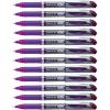 Pentel ENER-GEL Deluxe Liquid Gel Pen, Bold Line, Metal Tip, Black Ink, Box of 12 (BL60-A)(Violet)