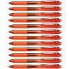 Pentel EnerGel-X Retractable Liquid Gel Pen (0.5mm) Needle Tip, Fine Line, Orange Ink, Box of 12 (BLN105-F)
