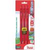 Pentel EnerGel-X Retractable Liquid Gel Pen, 0.7mm, Medium Line, Metal Tip, Red Ink, 3 Pack (BL107BP3B)