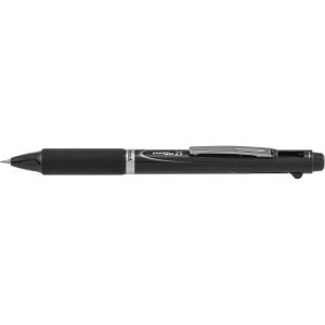 Pentel EnerGel 2S Multi-Function, 2-Ink + Pencil, (0.5mm) Fine Line, Black/Red Ink/0.5mm Pencil, White Barrel – BLW355W(Gray)
