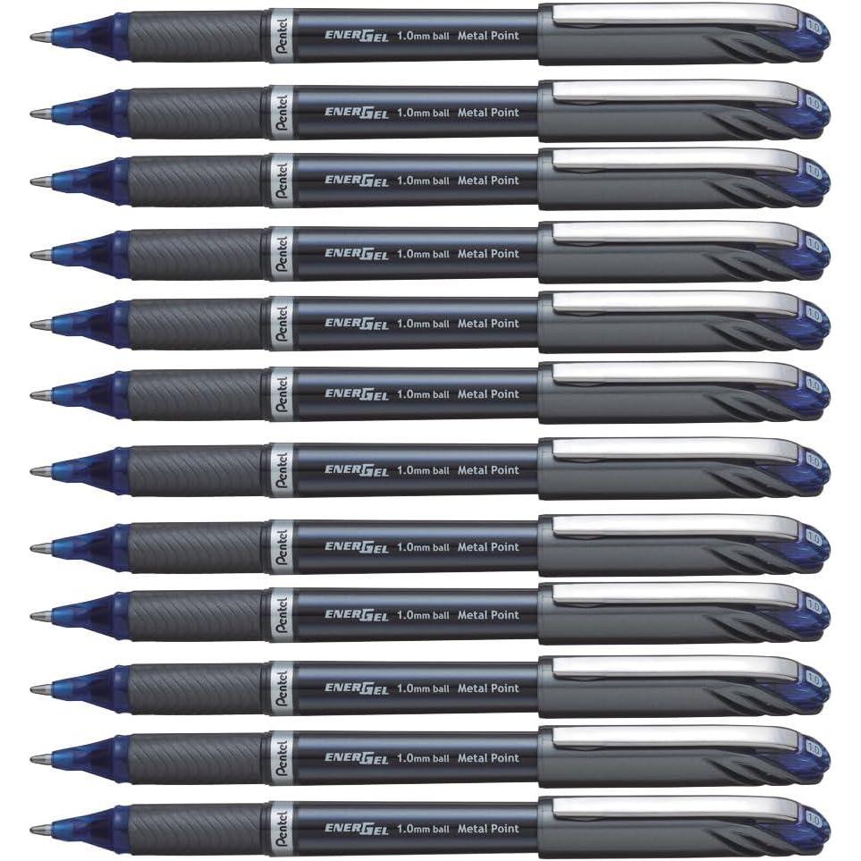 image:imagePentel ENERGEL NV Liquid Gel Pen 10mm Barrel Black Ink Box of 12 BL30AGray