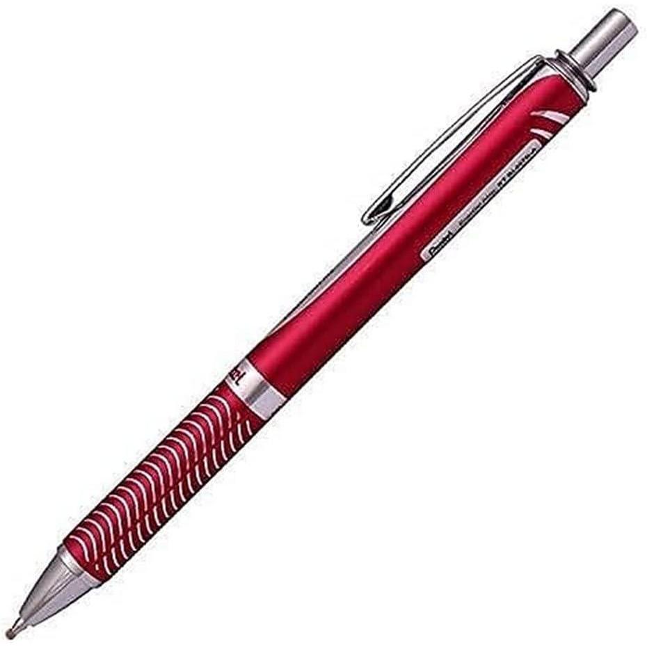 image:imagePentel EnerGel Alloy Retractable Liquid Gel Pen Red Barrel Black Ink 1 pack BL407BA