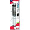 Pentel Pearl Deluxe RTX Liquid Gel Pen, (0.5mm), Fine Line, Needle Tip (BLN75WBP2A)(Black)