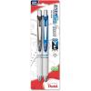 Pentel Pearl Deluxe RTX Liquid Gel Pen, (0.5mm), Fine Line, Needle Tip (BLN75WBP2A)(Black/Blue)
