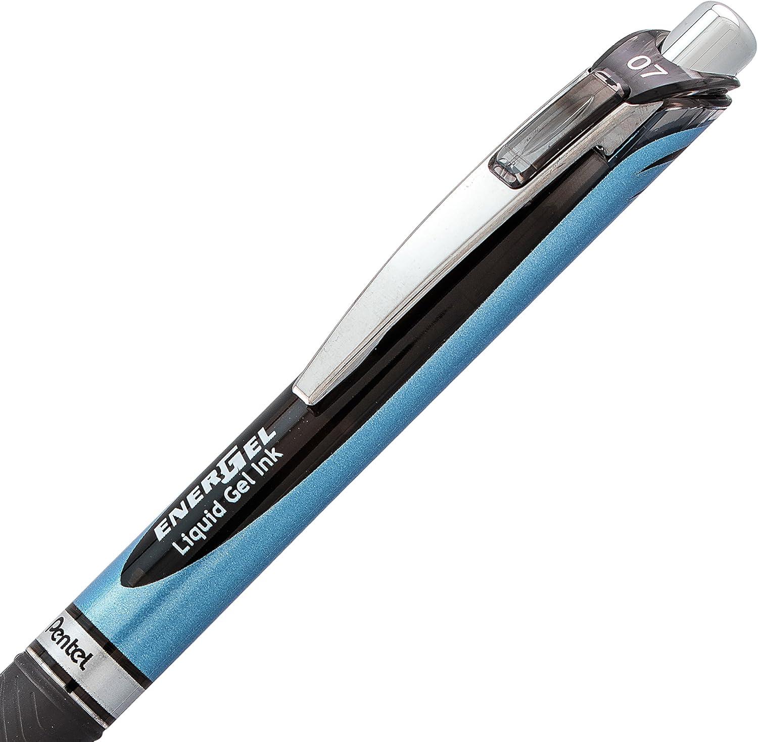 image:imagePentel EnerGel RTX Retractable Liquid Gel Pen 07mm Medium Line Needle Tip Black Ink Pack of 3 BLN77BP3ABlack