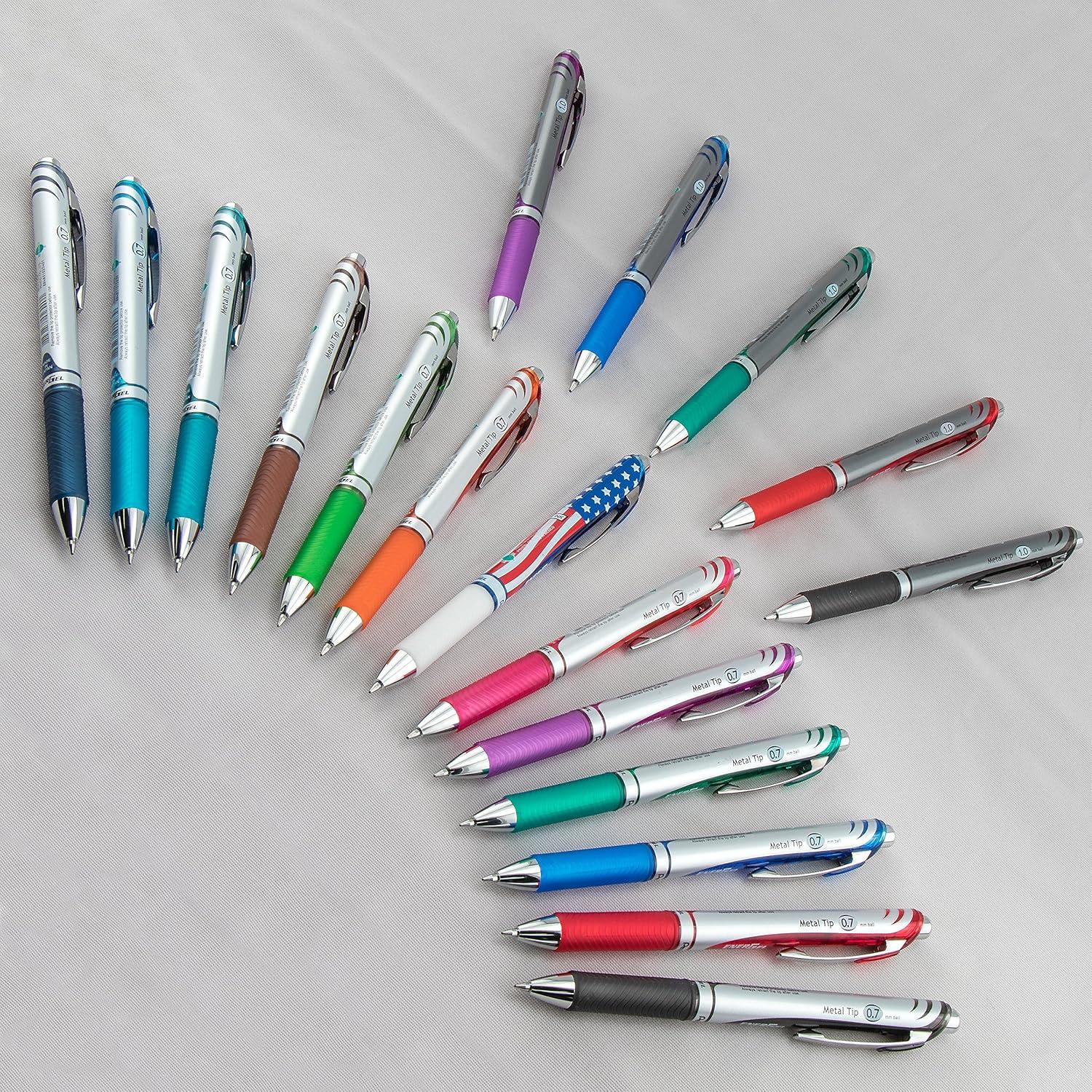 image:imagePentel EnerGel RTX Retractable Liquid Gel Pen 07mm Metal Tip Medium Line Assorted Ink 6Pk BL77BP6M1Assorted