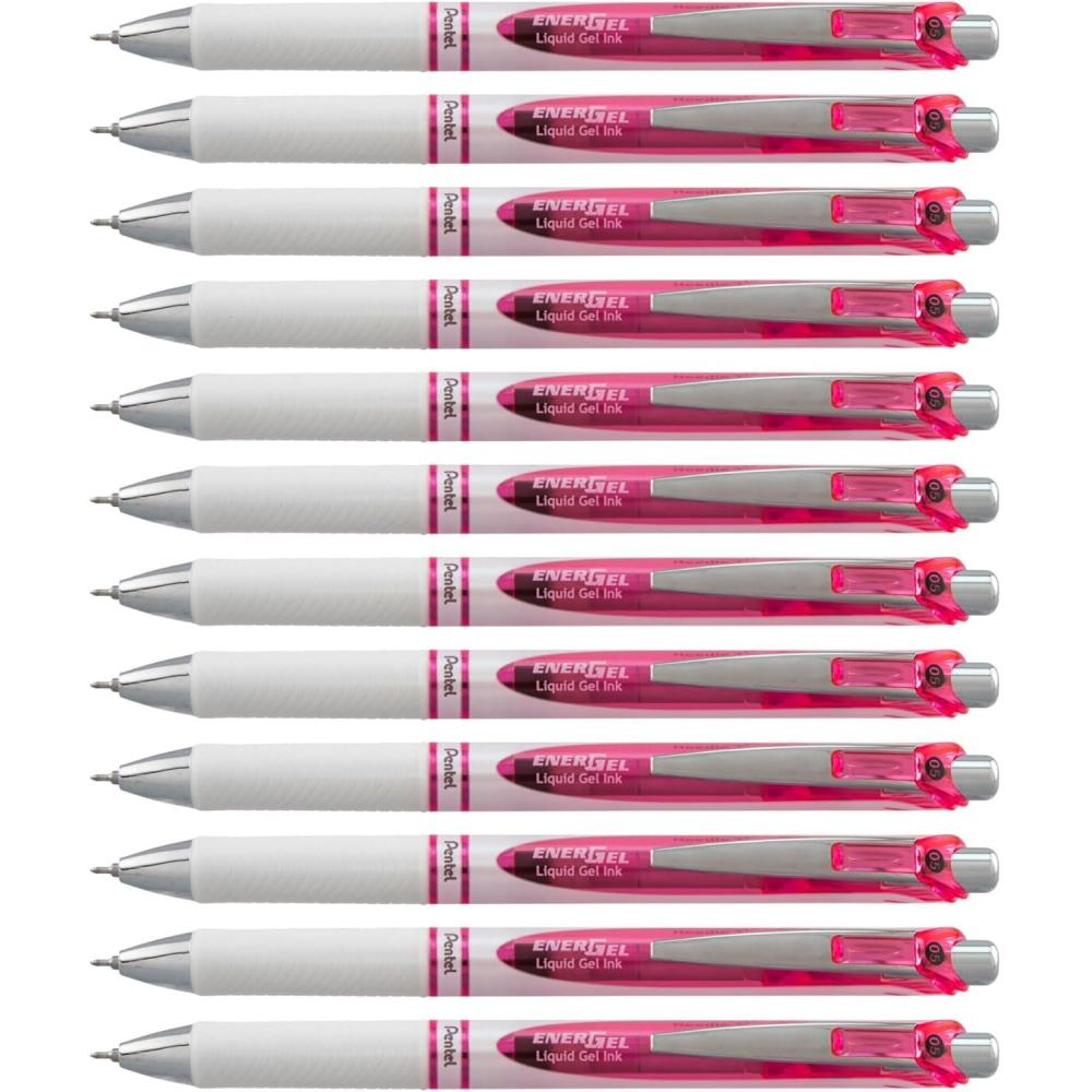 image:imagePentel EnerGel Pearl Deluxe RTX Liquid Gel Pen 05mm Fine Line Needle Tip Black Ink Box of 12 BLN75PWPA