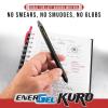 Pentel EnerGel Kuro Liquid Gel Pen, 0.7mm, Medium line, Assorted Ink, 12-Pk (BL437R1BP12M1)