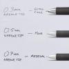 Pentel Gel Ink Pen, EnerGel RTX Retractable Gel Pen, 0.5mm, Needle Tip, Black Ink, 2 Pack (BLN75BP2A)(Violet)