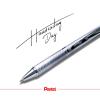 Pentel Retractable Gel Pens, Metal Tip, .7mm, Black Ink (PENBL407AA)(Black)
