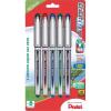 Pentel ENER-GEL NV Liquid Gel Pen, Medium Line, Metal Tip, Assorted Ink, 5 Pack (BL27BP5M)
