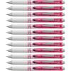Pentel EnerGel Pearl Deluxe RTX Liquid Gel Pen, 0.5mm, Fine Line, Needle Tip, Black Ink, Box of 12 (BLN75PWP-A)