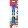 Pentel EnerGel-X Retractable Liquid Gel Pen 0.5mm, Needle Tip, Blue Ink (2 Pack) (BLN105BP2C)(2 Count (Pack of 1))