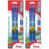Pentel EnerGel-X Retractable Liquid Gel Pen 0.5mm, Needle Tip, Blue Ink (2 Pack) (BLN105BP2C)(2 Count (Pack of 2))