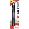 Pentel EnerGel-X Retractable Liquid Gel Pen, 1.0mm, Metal Tip, Black Ink, 2 Pack (BL110BP2A)(Black)