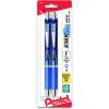 Pentel Gel Ink Pen, EnerGel RTX Retractable Gel Pen, 0.5mm, Needle Tip, Black Ink, 2 Pack (BLN75BP2A)(Blue)