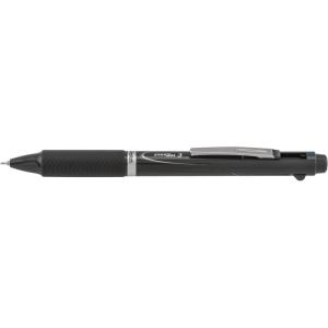Pentel EnerGel 3 Multi-Function, 3-Ink Gel Pen, (0.5mm) Fine Line, Black Barrel – BLC35A(Gray)
