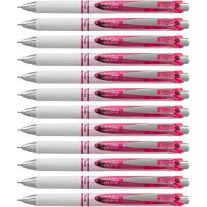 Pentel EnerGel Pearl Deluxe RTX Liquid Gel Pen, 0.5mm, Fine Line, Needle Tip, Black Ink, Box of 12 (BLN75PWP-A)