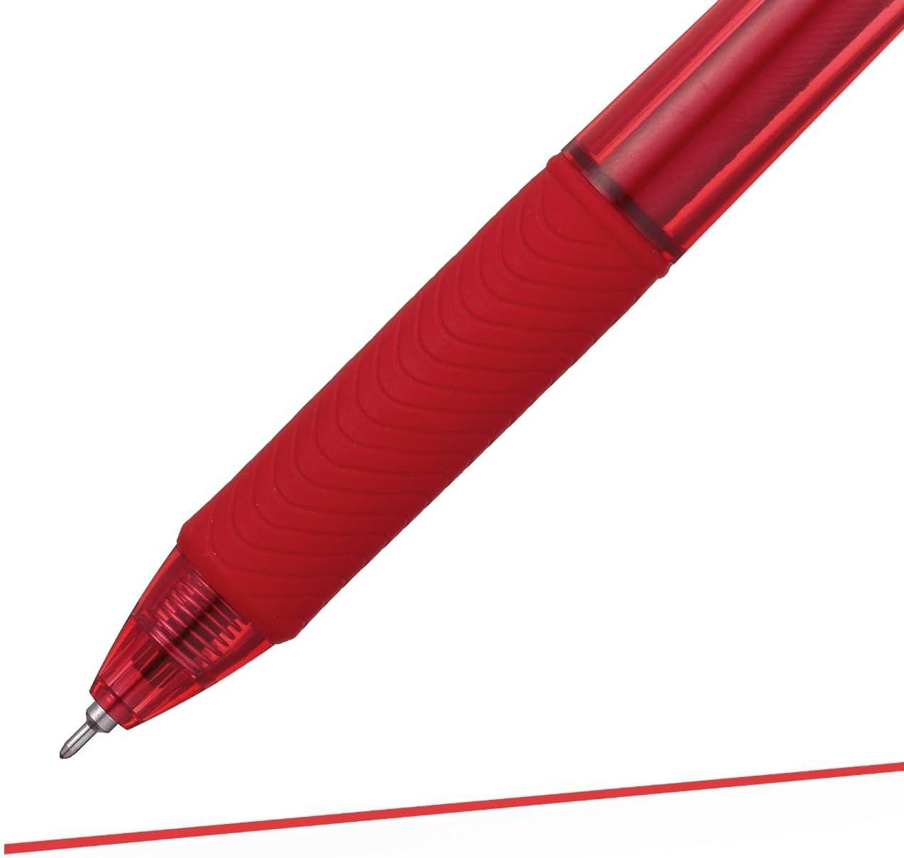 image:imagePentel EnerGelX Retractable Liquid Gel Pen 05mm Needle Tip Red Ink Box of 12 BLN105B