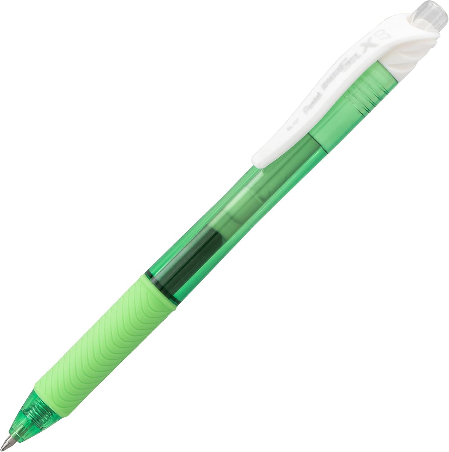 image:imagePentel EnergelX Pastel Barrels Retractable Medium Line Assorted Ink Colors Pack of 6 BL107FBP6M