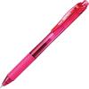 Pentel EnerGel-X Retractable Liquid Gel Pen (0.5mm) Needle Tip, Fine Line, Pink Ink, Box of 12 (BLN105-P)