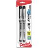 Pentel ENER-GEL Deluxe Liquid Gel Pen, 1.0mm, Bold Line, Metal Tip, Black Ink, 2 Pack (BL60BP2A)