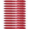 Pentel EnerGel-X Retractable Liquid Gel Pen 0.5mm Needle Tip Red Ink, Box of 12 (BLN105-B)