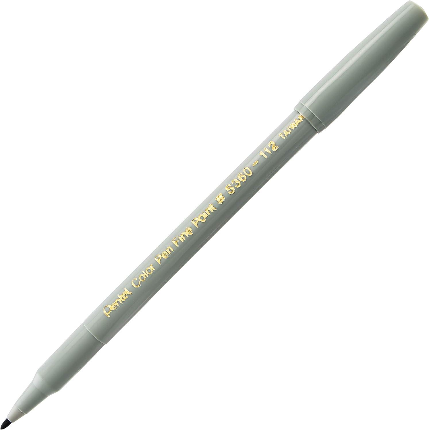 image:imagePentel Arts Color Pen Dark Brown Box of 12 S360118Light Gray
