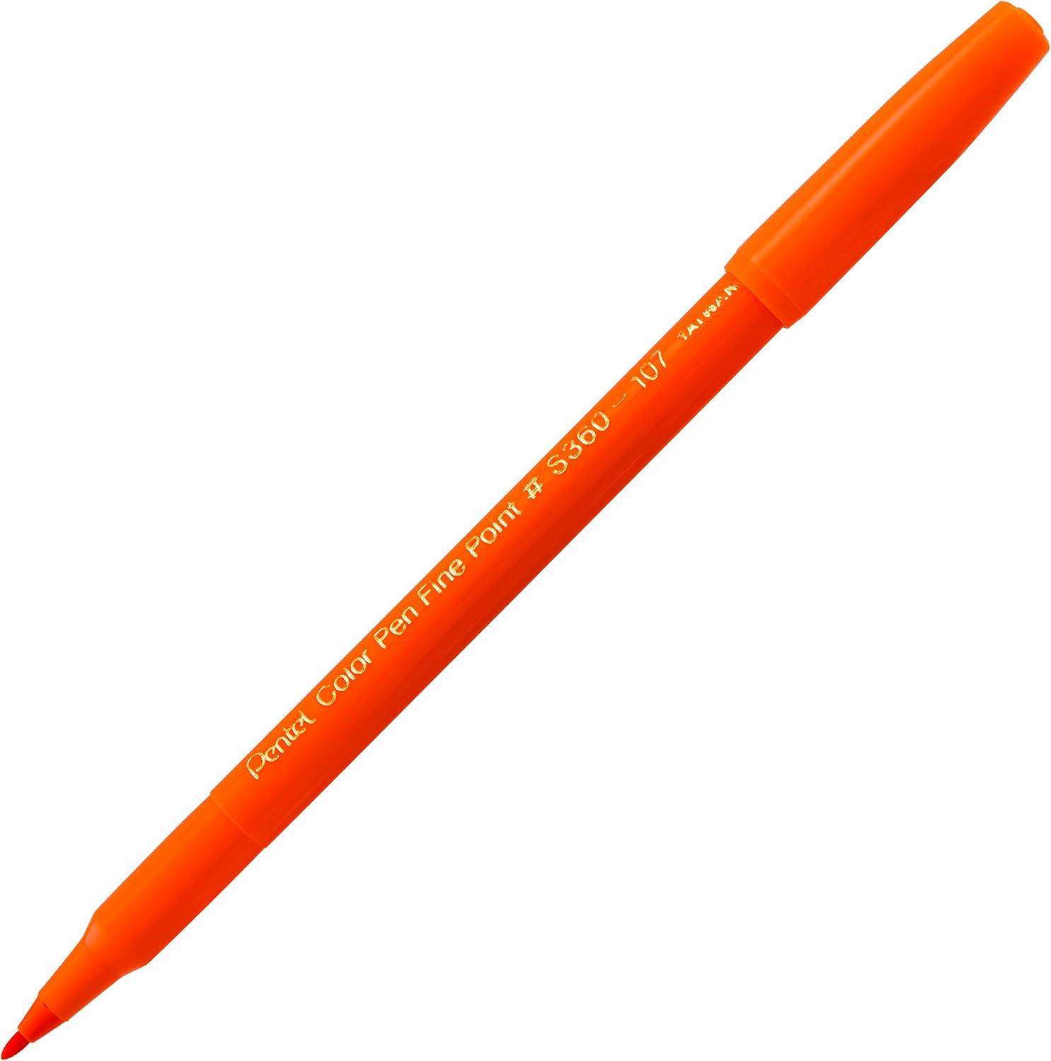 image:imagePentel Arts Color Pen Dark Brown Box of 12 S360118Orange
