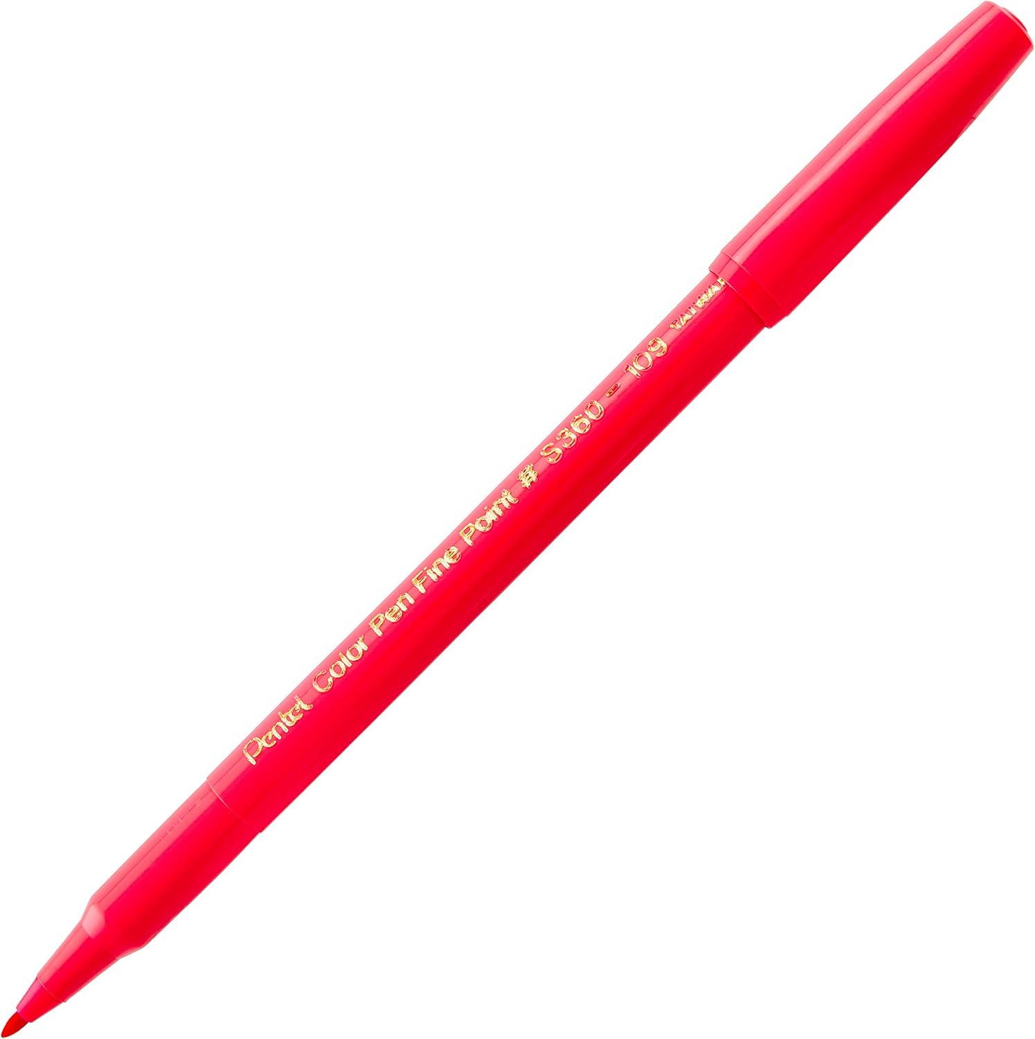 image:imagePentel Arts Color Pen Dark Brown Box of 12 S360118Pink
