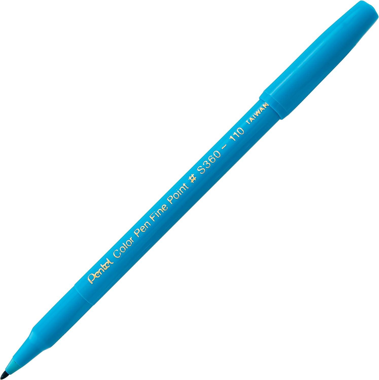 image:imagePentel Arts Color Pen Dark Brown Box of 12 S360118Sky Blue