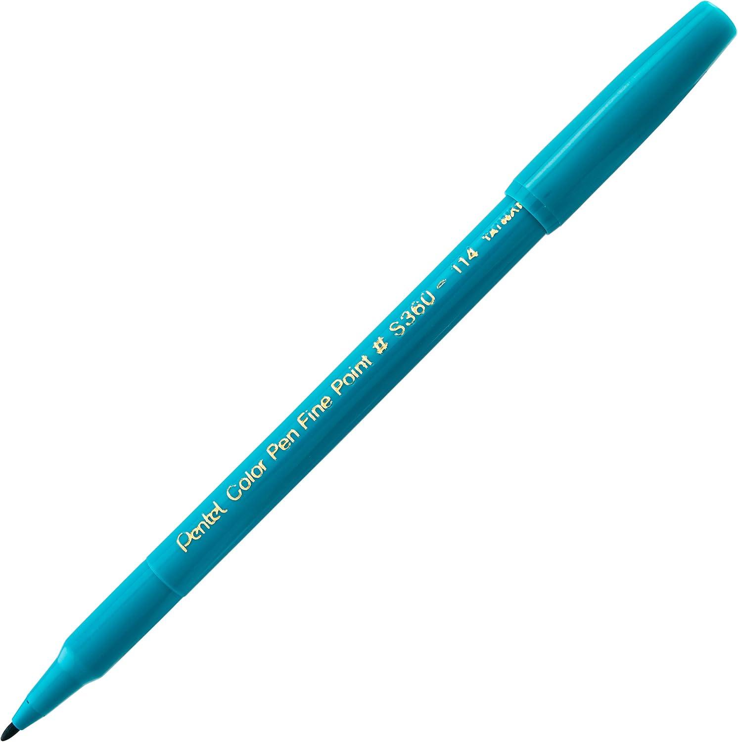 image:imagePentel Arts Color Pen Dark Brown Box of 12 S360118Turquoise
