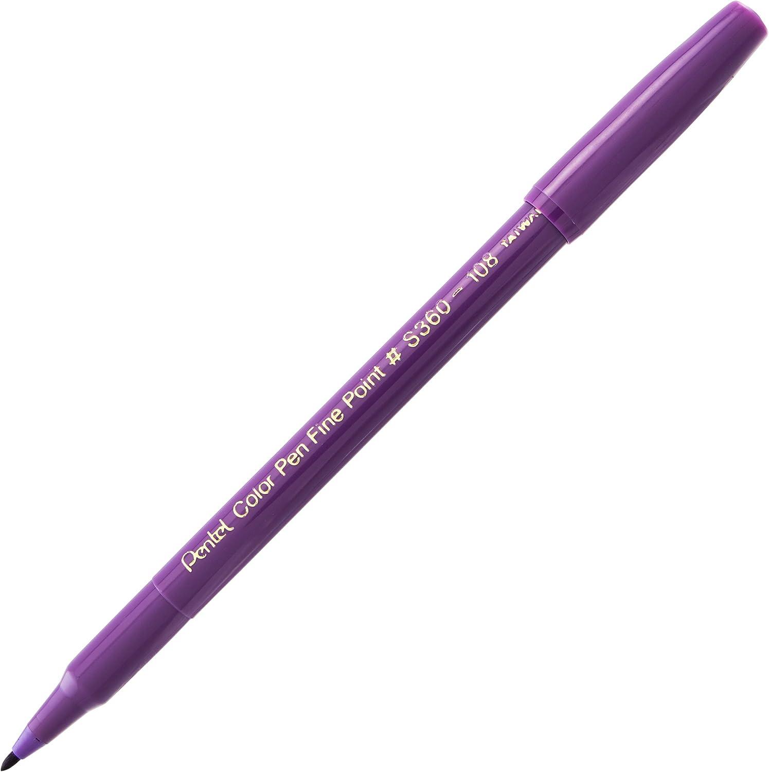 image:imagePentel Arts Color Pen Dark Brown Box of 12 S360118Violet