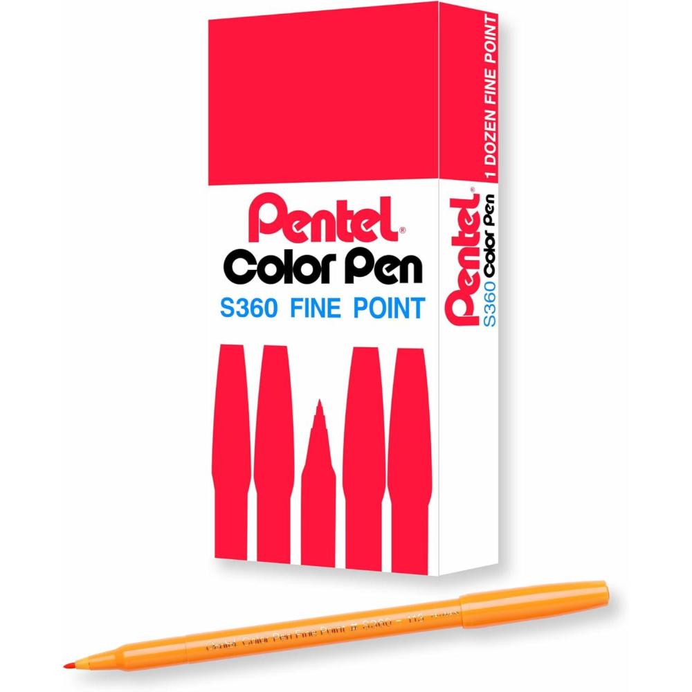 image:imagePentel Arts Color Pen Dark Brown Box of 12 S360118Ochre