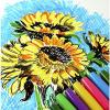 Pentel Arts Color Pen, Dark Brown, Box of 12 (S360-118)(Blue)