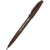 Pentel Arts Sign Pen Touch, Fude Brush Tip, Blue Ink, Box of 12 (SES15C-C)(Brown)