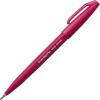 Pentel Arts Sign Pen Touch, Fude Brush Tip, Blue Ink, Box of 12 (SES15C-C)(Burgundy)
