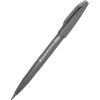 Pentel Arts Sign Pen Touch, Fude Brush Tip, Blue Ink, Box of 12 (SES15C-C)(Gray)