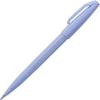Pentel Arts Sign Pen Touch, Fude Brush Tip, Blue Ink, Box of 12 (SES15C-C)(Gray Blue)