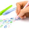 Pentel Arts Sign Pen Touch, Fude Brush Tip, Blue Ink, Box of 12 (SES15C-C)(Pale Blue)