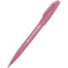 Pentel Arts Sign Pen Touch, Fude Brush Tip, Blue Ink, Box of 12 (SES15C-C)(Pink)