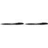 Pentel Fude Touch Sign Pen, Gray, Felt Pen Like Brush Stroke (SES15C-N)(Black)