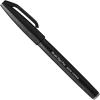 Pentel Fude Touch Sign Pen, Gray, Felt Pen Like Brush Stroke (SES15C-N)(Black)